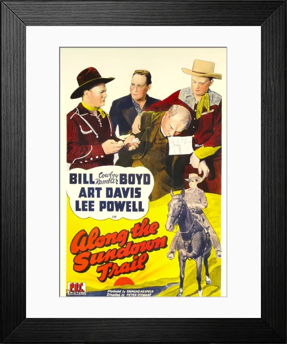 Framed Print : ALONG THE SUNDOWN TRAIL, left: Bill Boyd, 1942 Framed Print : ALONG THE SUNDOWN TRAIL, left: Bill Boyd, 1942