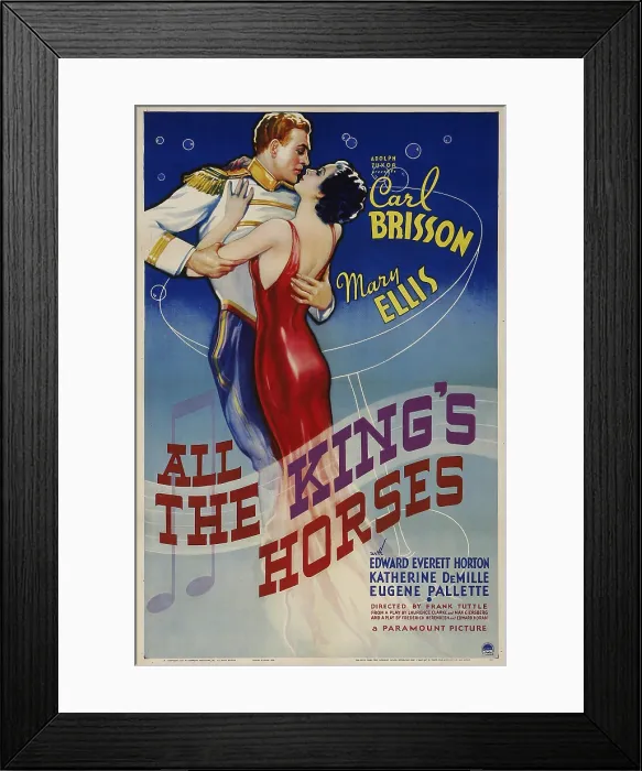 Framed Print : ALL THE KING'S HORSES, from left: Carl Brisson, Mary Ellis, 1934
