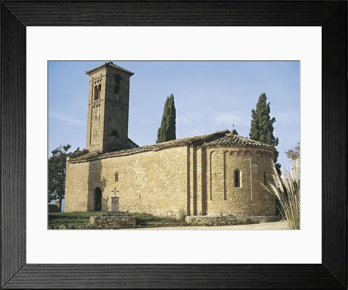 Framed Print : Church of Sant Jaume de Viladrover. 12th c. SPAIN. CATALONIA. BARCELONA. Brull. Romanesque art. Architecture. AISA / Everett Collection**US SALES ONLY**