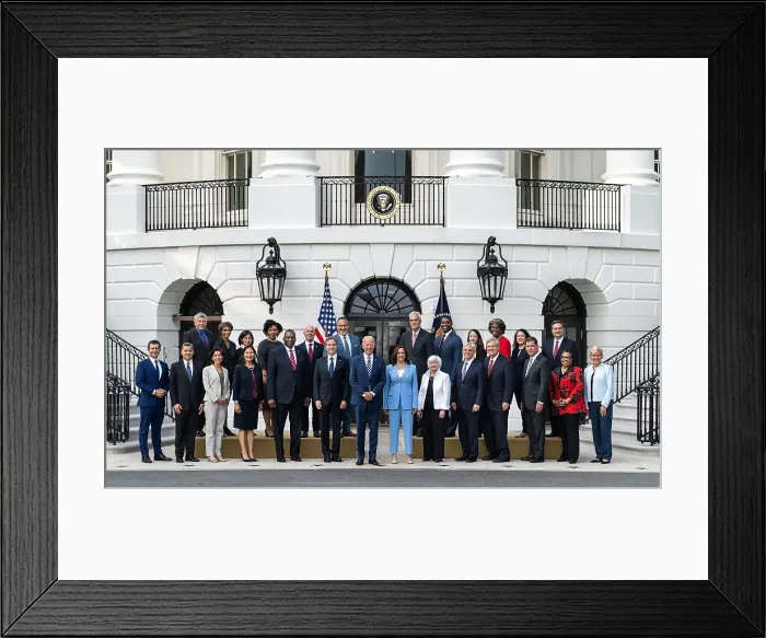 Framed Print : Group portrait of President Joseph Bidens Cabinet, July 20, 2021