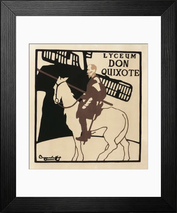 Framed Print : BEGGARSTAFFS; PRYDE, James (1866-1941); NICHOLSON, William (1872-1949). Lyceum Don Quixote. 1897