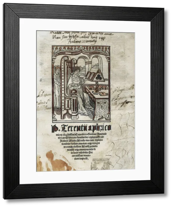 Framed Print : TERENCE, Publius Terentius (190-154 BC). Cover of his comedies edited in Paris. AISA / Everett Collection**US SALES ONLY** Framed Print : TERENCE, Publius Terentius (190-154 BC). Cover of his comedies edited in Paris. AISA / Everett Collection**US SALES ONLY**