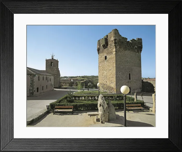Framed Print : SPAIN. CASTILE AND LEON. SALAMANCA. Sobradillo. Tower and ruins of the castle palace (15th c.). Architecture. AISA / Everett Collection**US SALES ONLY**
