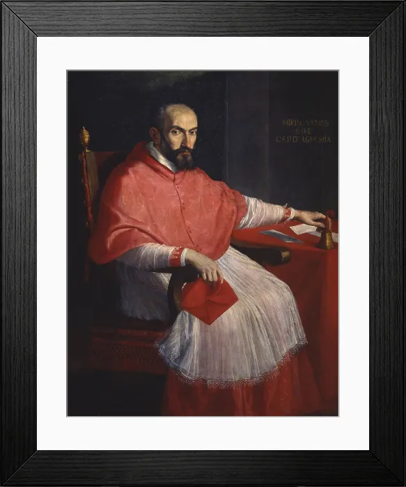 Framed Print : Portrait of Cardinal Girolamo Agucchi, by Domenico Zampieri also known as Domenichino, 1604, 17th Century, oil on canvas - Italy, Tuscany, Florence, Uffizi Gallery Framed Print : Portrait of Cardinal Girolamo Agucchi, by Domenico Zampieri also known as Domenichino, 1604, 17th Century, oil on canvas - Italy, Tuscany, Florence, Uffizi Gallery
