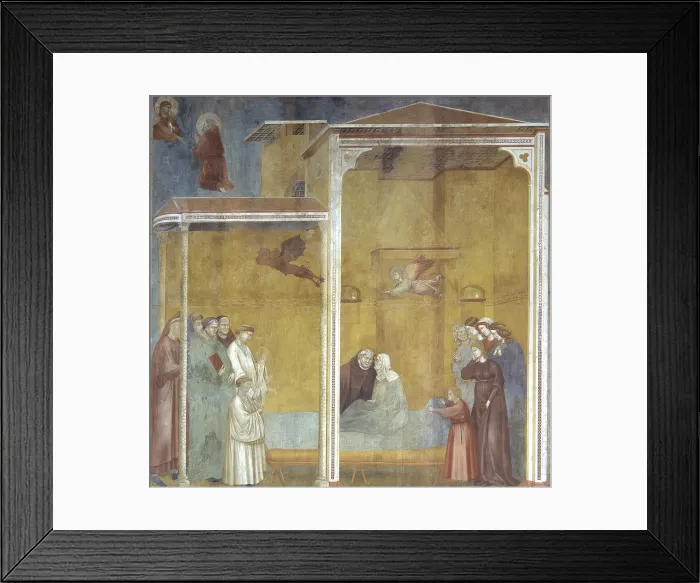Framed Print : Confession of a Revived Woman, by Giotto, 1297 - 1299, 13th Century, fresco, 230 x 270 cm - Italy, Umbria, Assisi, Papal Basilica of San Francesco, Upper Church Framed Print : Confession of a Revived Woman, by Giotto, 1297 - 1299, 13th Century, fresco, 230 x 270 cm - Italy, Umbria, Assisi, Papal Basilica of San Francesco, Upper Church