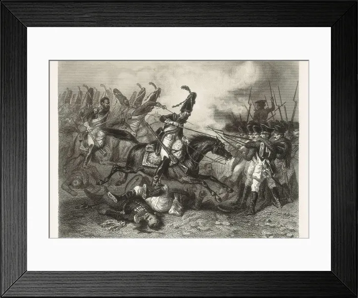Framed Print : Dragoons of the Spanish army in Nancis. Litography. SPAIN. Madrid. National Library. AISA / Everett Collection**US SALES ONLY**