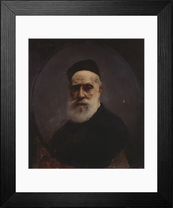 Framed Print : Self-portrait, by Francesco Hayez, 1879 ca. 19th Century, oil on canvas, 61, 5 x 51 cm - Lombardy, Milan, Brera Collection. Whole artwork view