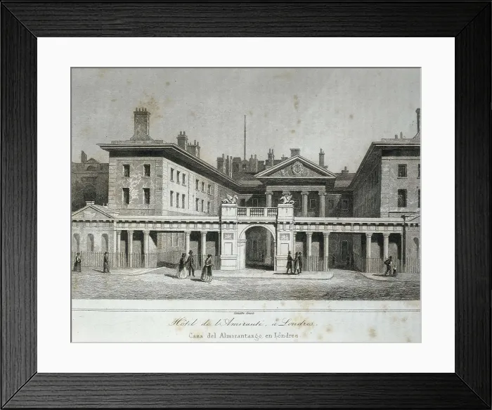 Framed Print : London. Admiral's House in 19th c. Engraving. SPAIN. Barcelona. Biblioteca de Catalunya (National Library of Catalonia). AISA / Everett Collection**US SALES ONLY**