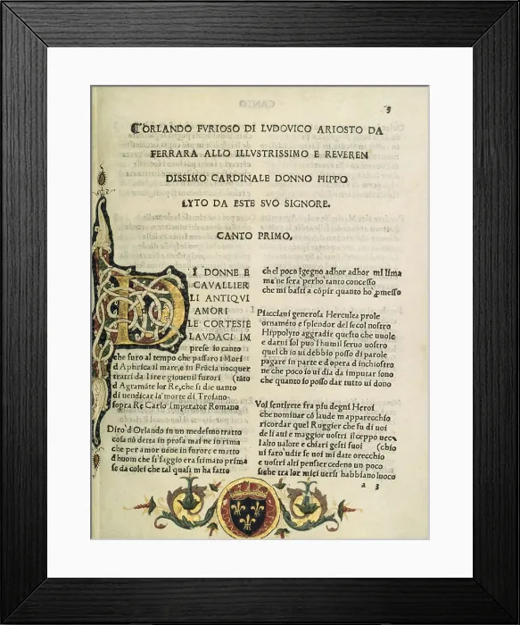 Framed Print : ESTE, Hippolyte d'(1479-1520); ARIOSTO, Ludovico (1474-1533)