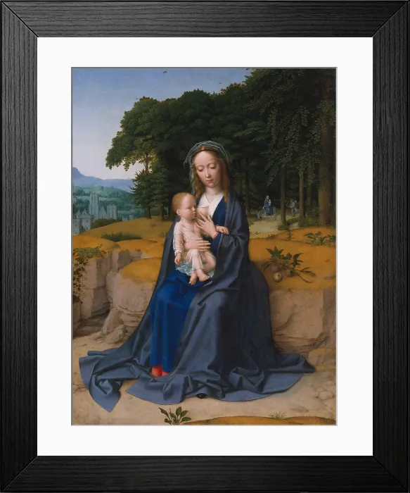 Framed Print : THE REST ON THE FLIGHT INTO EGYPT, by Gerard David, 1512-13, Northern Renaissance oil painting