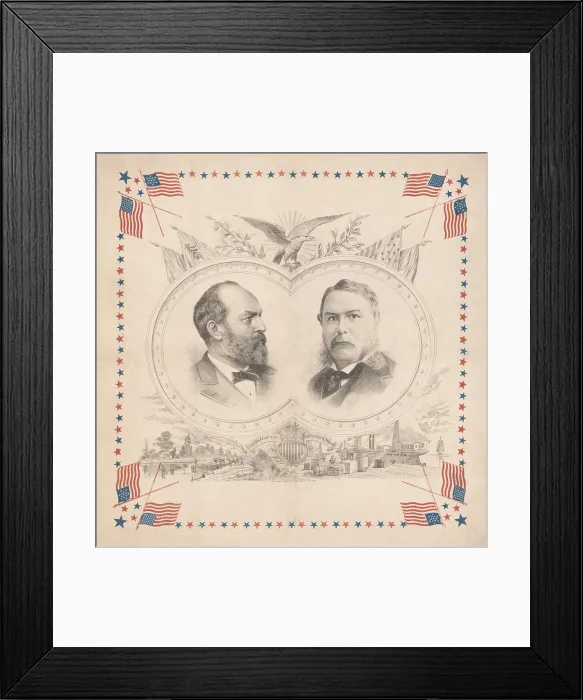 Framed Print : Republican candidates for President in 1880, Gen. James Garfield & Gen. Chester Arthur