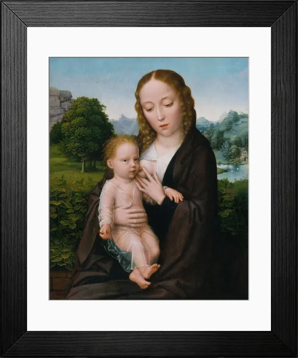 Framed Print : VIRGIN AND CHILD, by Simon Bening, 1520, Netherlandish, Northern Renaissance oil painting Framed Print : VIRGIN AND CHILD, by Simon Bening, 1520, Netherlandish, Northern Renaissance oil painting