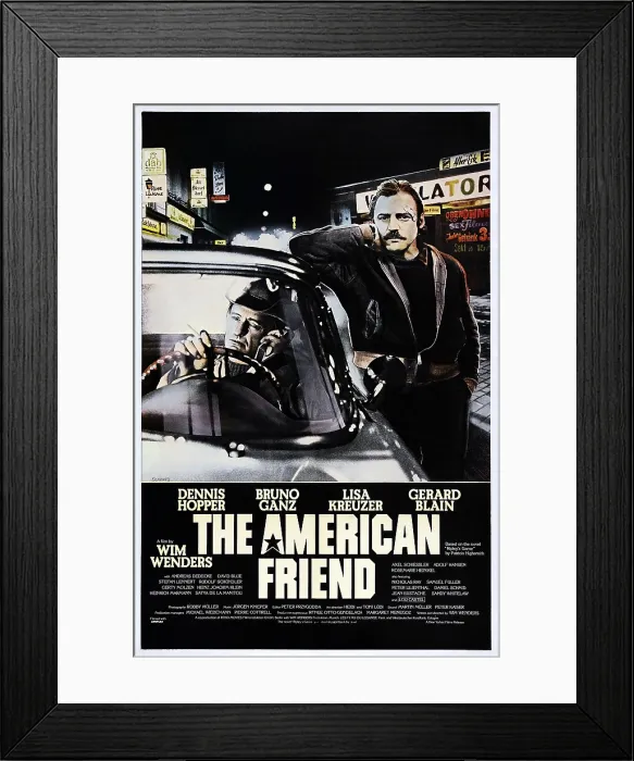 Framed Print : THE AMERICAN FRIEND, US poster art, from left: Dennis Hopper, Bruno Ganz, 1977
