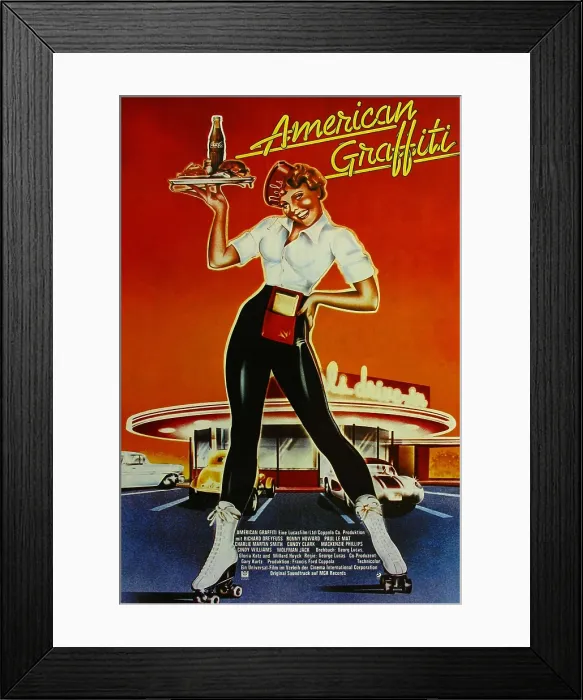Framed Print : AMERICAN GRAFFITI, poster art, 1973 Framed Print : AMERICAN GRAFFITI, poster art, 1973