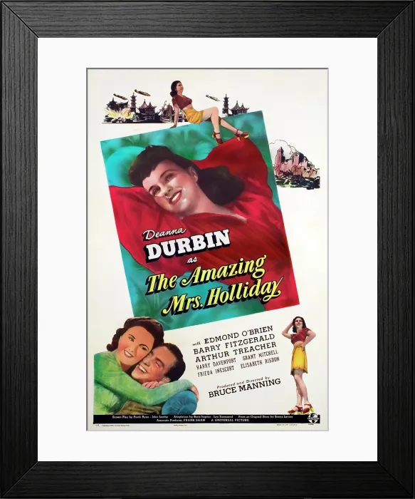 Framed Print : THE AMAZING MRS. HOLLIDAY, Deanna Durbin, Barry Fitzgerald, 1943