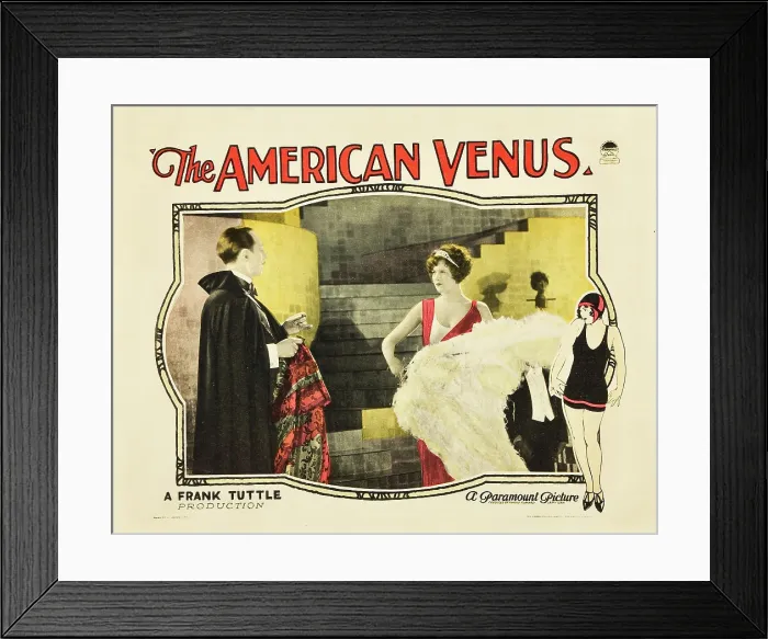 Framed Print : AMERICAN VENUS, right: Louise Brooks on lobbycard, 1926