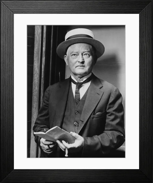 Framed Print : Congressman and future Vice-President, John Nance Garner in 1924. He served in the House of Representatives from 1902 to 1933