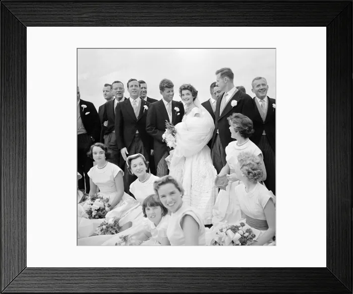 Framed Print : Wedding of Jackie Bouvier Kennedy and John F. Kennedy, Sept. 23, 1953 Framed Print : Wedding of Jackie Bouvier Kennedy and John F. Kennedy, Sept. 23, 1953