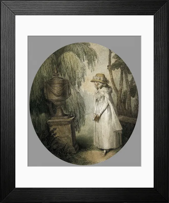 Framed Print : GOETHE, Johann Wolfgang von (1749-1832). The Sorrows of Young Werther (Die Leiden des jungen Werthers). Lotte before the tomb of of Werther. Etching. SPAIN. Madrid Framed Print : GOETHE, Johann Wolfgang von (1749-1832). The Sorrows of Young Werther (Die Leiden des jungen Werthers). Lotte before the tomb of of Werther. Etching. SPAIN. Madrid
