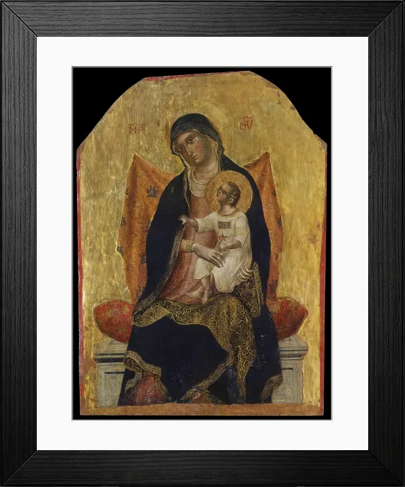 Framed Print : Madonna with Child, by Paolo Veneziano, 14th century, panel. - Italy, Veneto, Padua, House of Clergy. Whole artwork view Framed Print : Madonna with Child, by Paolo Veneziano, 14th century, panel. - Italy, Veneto, Padua, House of Clergy. Whole artwork view