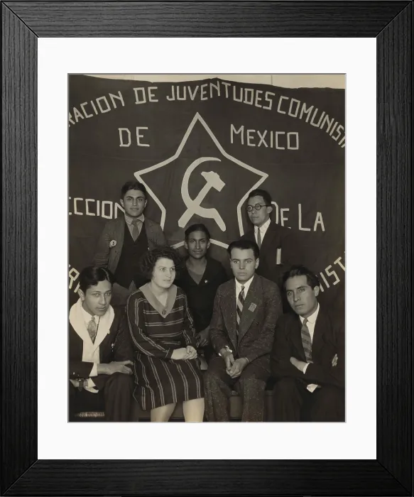 Framed Print : Members of the Youth Communist League in Mexico City in 1929