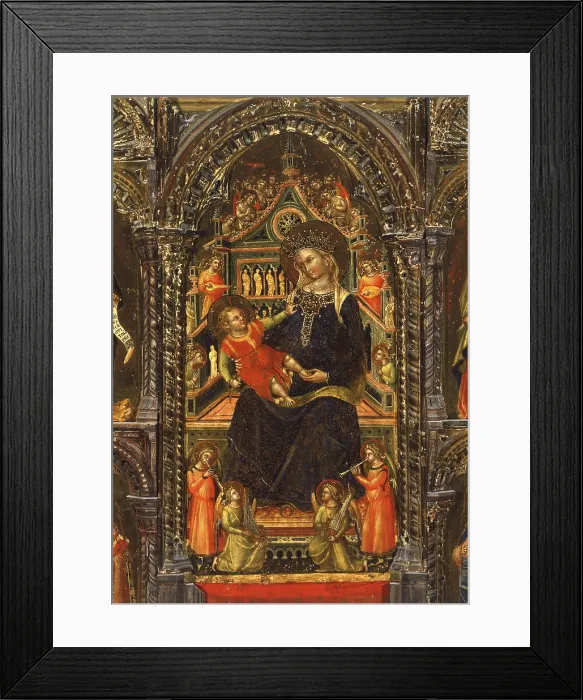 Framed Print : Polyptych of Celestia or Madonna and Child with Saints, by Lorenzo Veneziano, 1360 - 1370, 14th Century, tempera and gold on board - Italy, Lombardy, Milan, Brera Collection Framed Print : Polyptych of Celestia or Madonna and Child with Saints, by Lorenzo Veneziano, 1360 - 1370, 14th Century, tempera and gold on board - Italy, Lombardy, Milan, Brera Collection