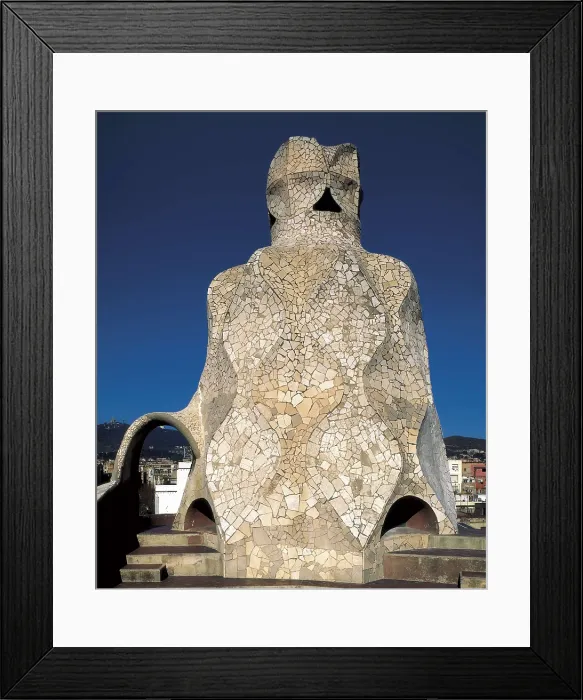 Framed Print : GAUDI i CORNET, Antoni (1852-1926). Mil House or La Pedrera. 1906-1910. SPAIN. Barcelona. Mil House or 'The Quarry'. Exit of the staircase to the flat roof. Modernism Framed Print : GAUDI i CORNET, Antoni (1852-1926). Mil House or La Pedrera. 1906-1910. SPAIN. Barcelona. Mil House or 'The Quarry'. Exit of the staircase to the flat roof. Modernism