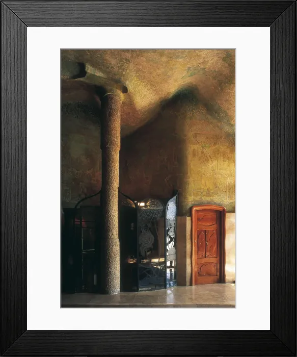 Framed Print : GAUDI i CORNET, Antoni (1852-1926). Mil House or La Pedrera. 1906-1910. SPAIN. Barcelona. Mil House or 'The Quarry'. Hall. Modernism. Architecture Framed Print : GAUDI i CORNET, Antoni (1852-1926). Mil House or La Pedrera. 1906-1910. SPAIN. Barcelona. Mil House or 'The Quarry'. Hall. Modernism. Architecture