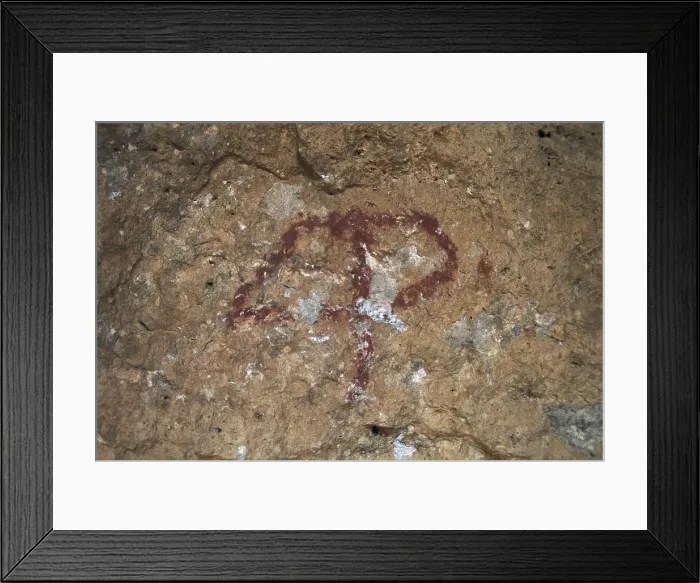 Framed Print : SPAIN. Montblanc. Mas d'en Gran Shelter. Shepherding scene. Mesolithic art. Cave. AISA / Everett Collection**US SALES ONLY**