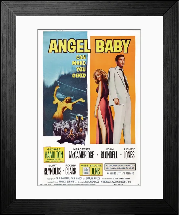 Framed Print : ANGEL BABY, l-r: Salome Jens, George Hamilton, poster art, 1961 Framed Print : ANGEL BABY, l-r: Salome Jens, George Hamilton, poster art, 1961