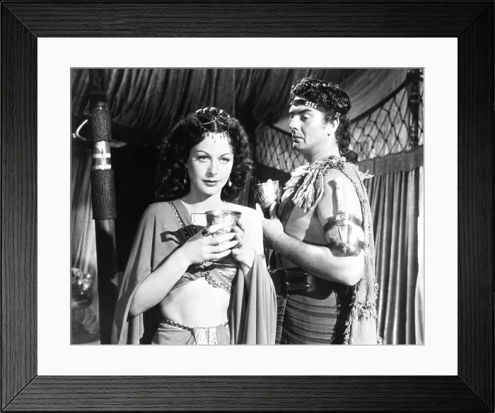 Framed Print : SAMSON AND DELILAH, from left: Hedy Lamarr, Victor Mature, 1949 Framed Print : SAMSON AND DELILAH, from left: Hedy Lamarr, Victor Mature, 1949