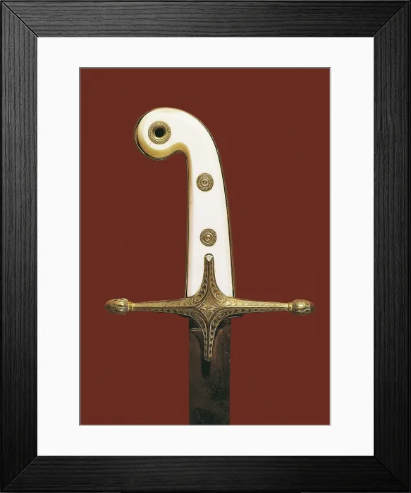 Framed Print : Hilt from the Duke of Wellington's sabre during the Spanish War of Independence. SPAIN. Madrid. Army Museum. AISA / Everett Collection**US SALES ONLY**