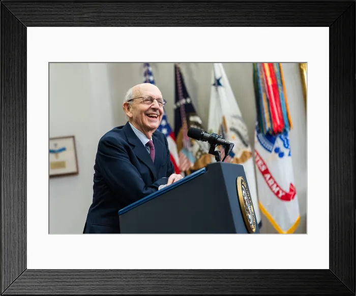Framed Print : Supreme Court Justice Stephen Breyer announces his retirement, Jan. 27, 2022, at age 84 Framed Print : Supreme Court Justice Stephen Breyer announces his retirement, Jan. 27, 2022, at age 84