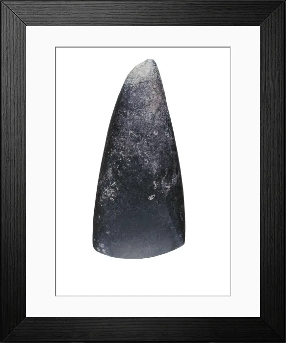 Framed Print : Weapon. Basaltic stone ax. Neolithic art. SPAIN. Vic. Vic Episcopal Museum. Proc: SPAIN. CATALONIA. Les Piles. AISA / Everett Collection**US SALES ONLY**