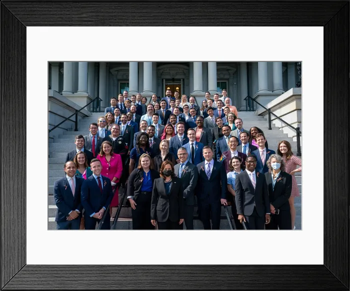 Framed Print : Vice President Kamala Harris poses for a photo with White House staff who identify as LGBTQIA+ on Oct. 7, 2021 Framed Print : Vice President Kamala Harris poses for a photo with White House staff who identify as LGBTQIA+ on Oct. 7, 2021