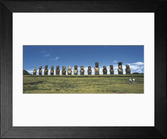 Framed Print : CHILE. VALPARAISO. Ahu Tongariki. Easter Island. Rapa Nui National Park. Moais. AISA / Everett Collection**US SALES ONLY**