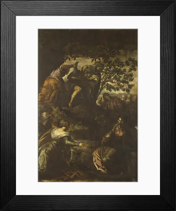 Framed Print : The Raising of Lazarus (La resurrezione di Lazzaro), by Jacopo Robusti known as Tintoretto, 1579, 16th century, oil on canvas, 541 x 356 cm Framed Print : The Raising of Lazarus (La resurrezione di Lazzaro), by Jacopo Robusti known as Tintoretto, 1579, 16th century, oil on canvas, 541 x 356 cm