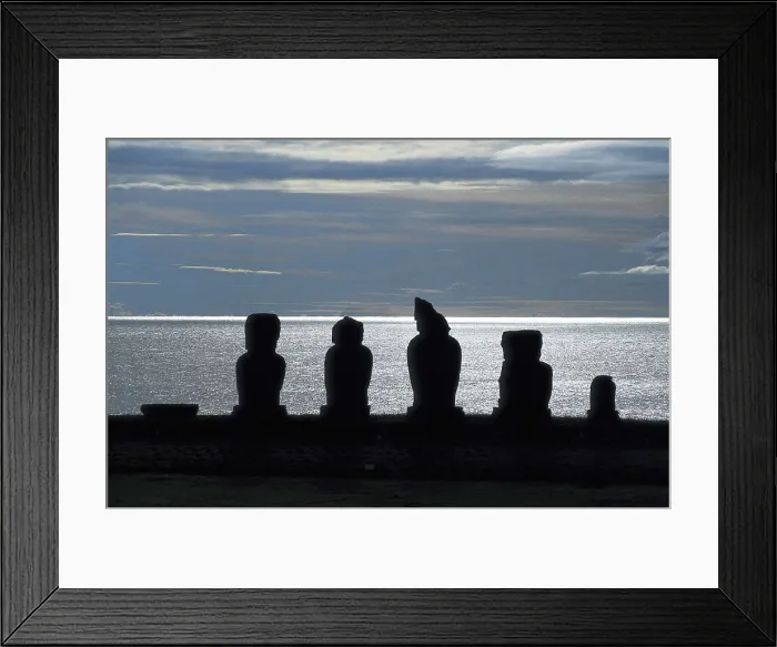 Framed Print : CHILE. VALPARAISO. Ahu Tahai. Easter Island. Rapa Nui National Park. Moais. AISA / Everett Collection**US SALES ONLY**