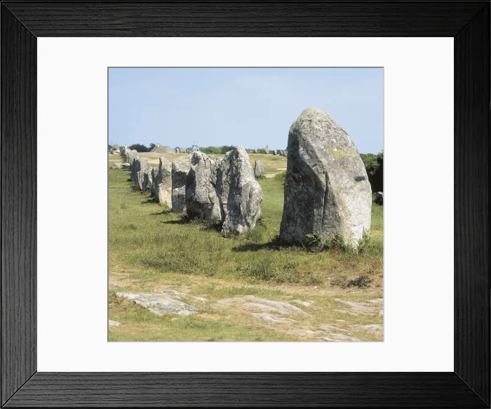 Framed Print : FRANCE. Carnac. Menhir alignemnt of the Mnec group (4500-2000 BC.). Neolithic art. AISA / Everett Collection**US SALES ONLY**