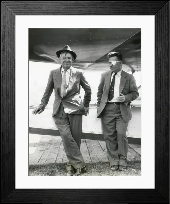 Framed Print : Will Rogers and Wiley Post before their ill-fated flying exploration of Alaska