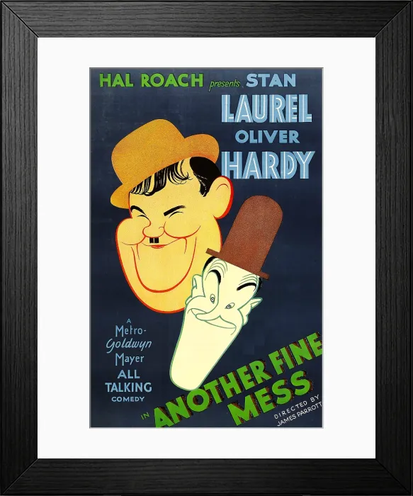 Framed Print : ANOTHER FINE MESS, from left: Oliver Hardy, Stan Laurel, 1930