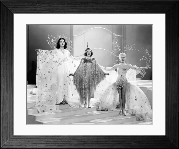 Framed Print : ZIEGFELD GIRL, from left, Hedy Lamarr, Judy Garland, Lana Turner, in showgirl costumes by Adrian, 1941 Framed Print : ZIEGFELD GIRL, from left, Hedy Lamarr, Judy Garland, Lana Turner, in showgirl costumes by Adrian, 1941