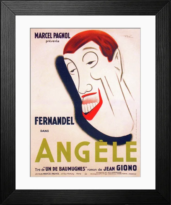 Framed Print : ANGELE, French poster art, Fernandel, 1934