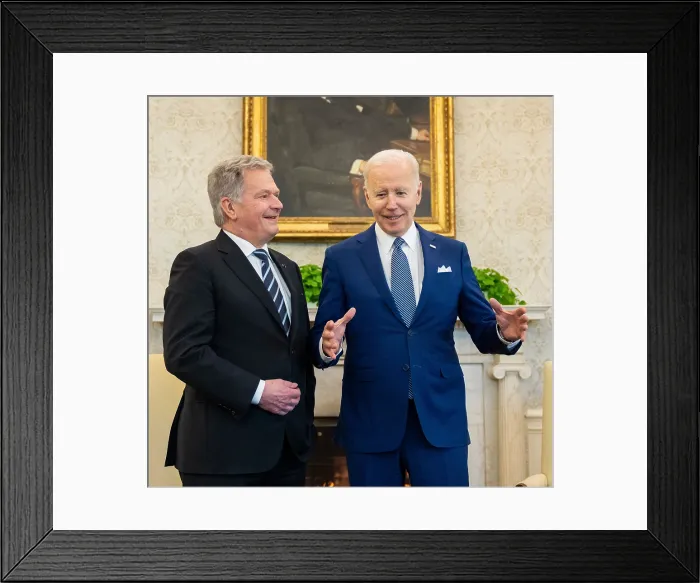 Framed Print : President Joe Biden welcomes the President of Finland, Sauli Niinist, March 4, 2022 Framed Print : President Joe Biden welcomes the President of Finland, Sauli Niinist, March 4, 2022