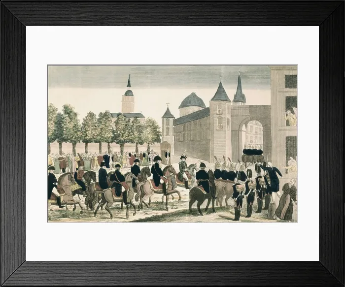 Framed Print : Spain. Peninsular War. Triumphal entrance of the French into Madrid (December 4, 1808). Etching. SPAIN. Madrid. Municipal Museum. AISA / Everett Collection**US SALES ONLY**