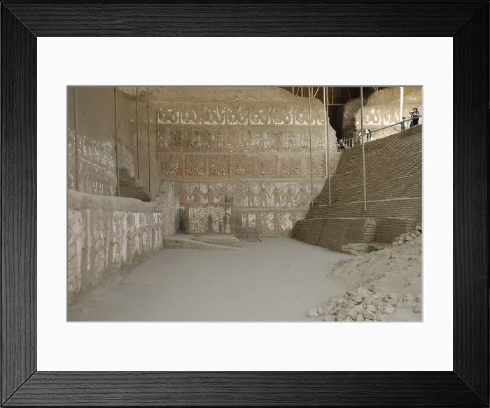 Framed Print : PERU. Trujillo. Huaca de la Luna. Huaca de la Luna Archaelogical Complex (100-900). Mural paintings. Moche or Mochica Art. AISA / Everett Collection**US SALES ONLY**
