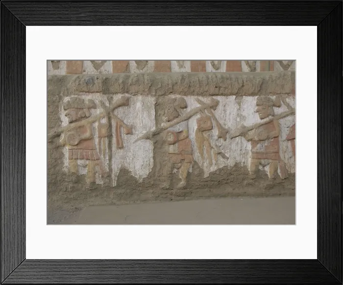 Framed Print : PERU. Trujillo. Huaca de la Luna. Huaca de la Luna Archaelogical Complex (100-900). Mural paintings. Moche or Mochica Art. AISA / Everett Collection**US SALES ONLY**