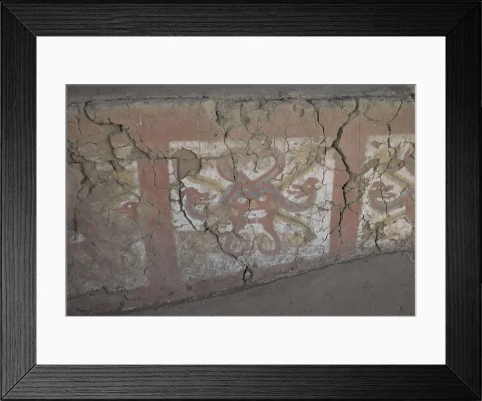Framed Print : PERU. Trujillo. Huaca de la Luna. Huaca de la Luna Archaelogical Complex (100-900). Mural paintings. Moche or Mochica Art. AISA / Everett Collection**US SALES ONLY**