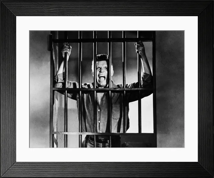 Framed Print : RIOT IN CELL BLOCK 11, Neville Brand, 1954