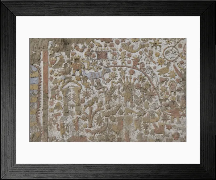 Framed Print : PERU. Trujillo. Huaca de la Luna. Huaca de la Luna Archaelogical Complex (100-900). Mural paintings. Moche or Mochica Art. AISA / Everett Collection**US SALES ONLY**